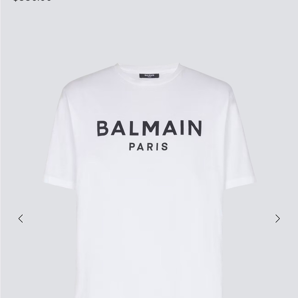 Balmain Paris White Short Sleeve Tee AUTHENTIC